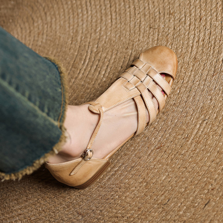 Orthopedic Leather Ballet Flats