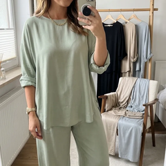 Semira | Lightweight Elegant Set with Wide Pants