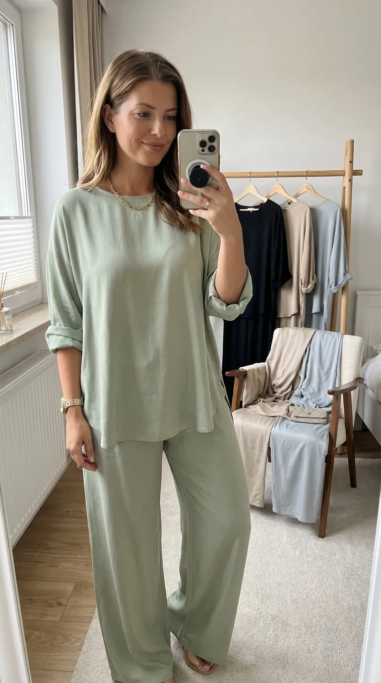 Semira | Lightweight Elegant Set with Wide Pants