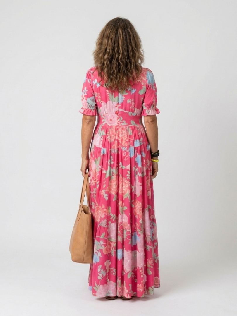 Floral V-Neck Maxi Dress