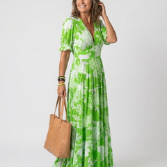 Floral V-Neck Maxi Dress