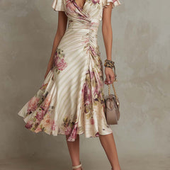 Pleated Midi Dress