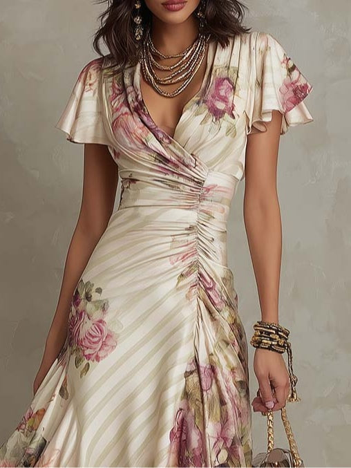 Pleated Midi Dress