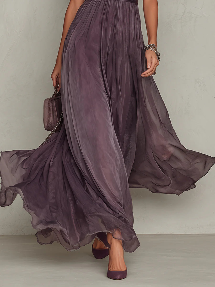 Valentina | Keyhole-Neckline Lace Maxi Dress