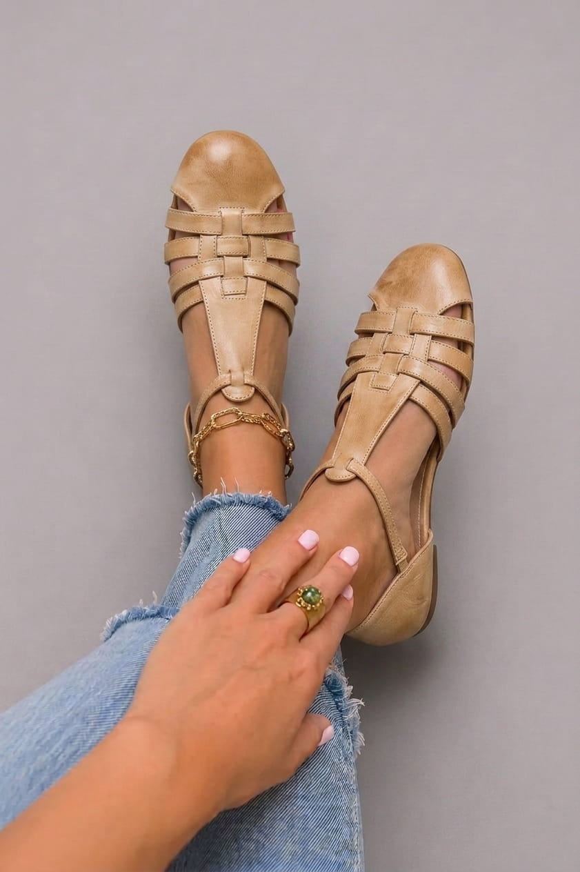 Orthopedic Leather Ballet Flats