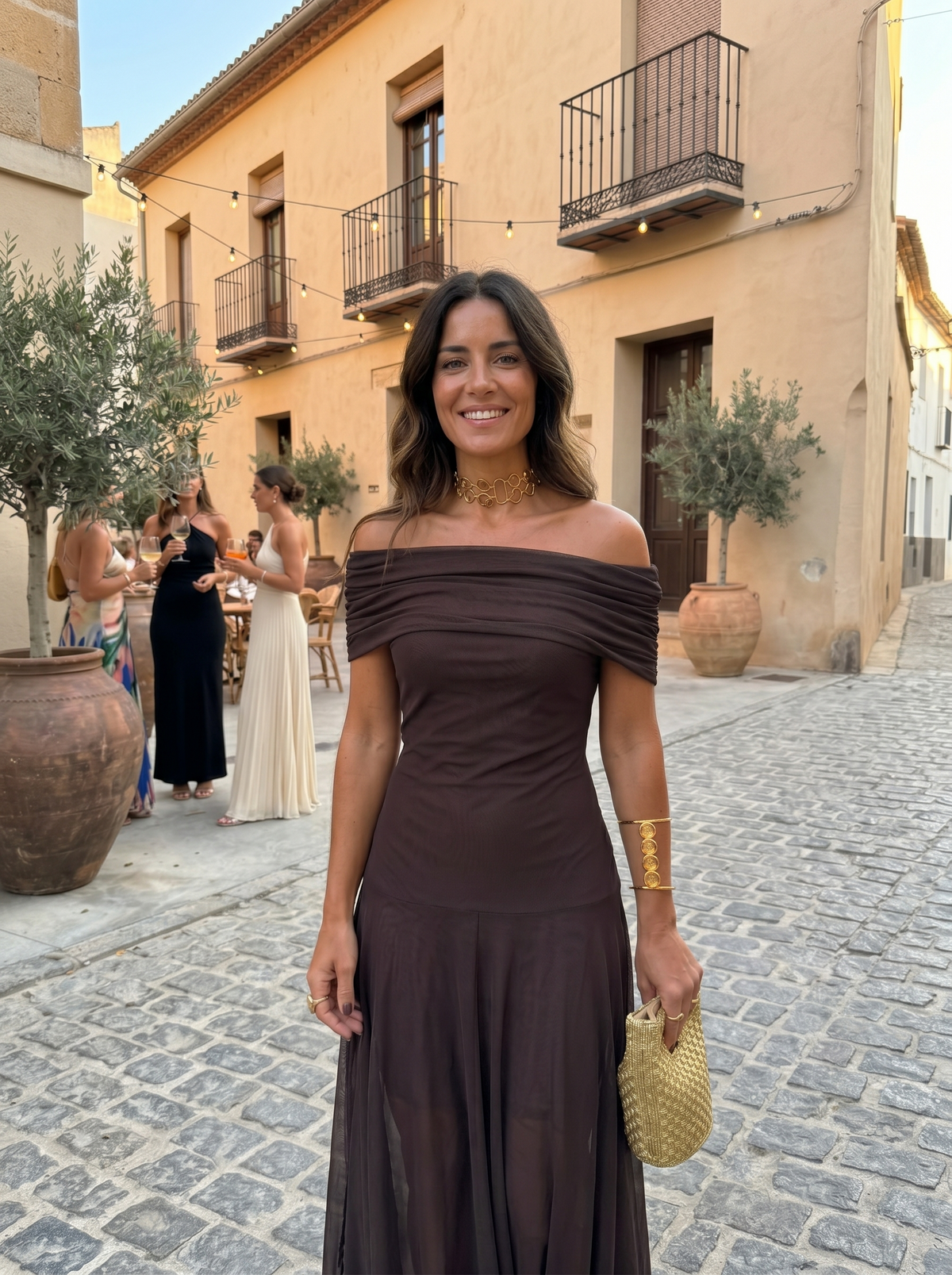 One-Shoulder Print Maxi Dress