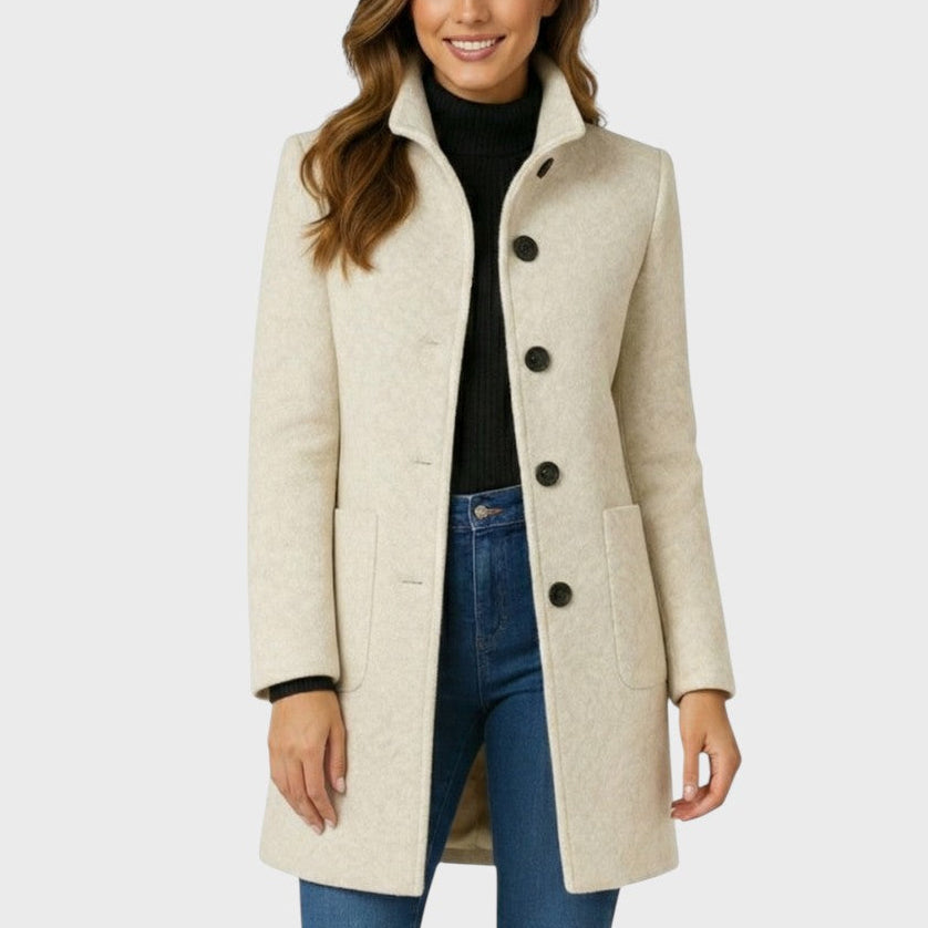 Elegant Wool-Blend Coat