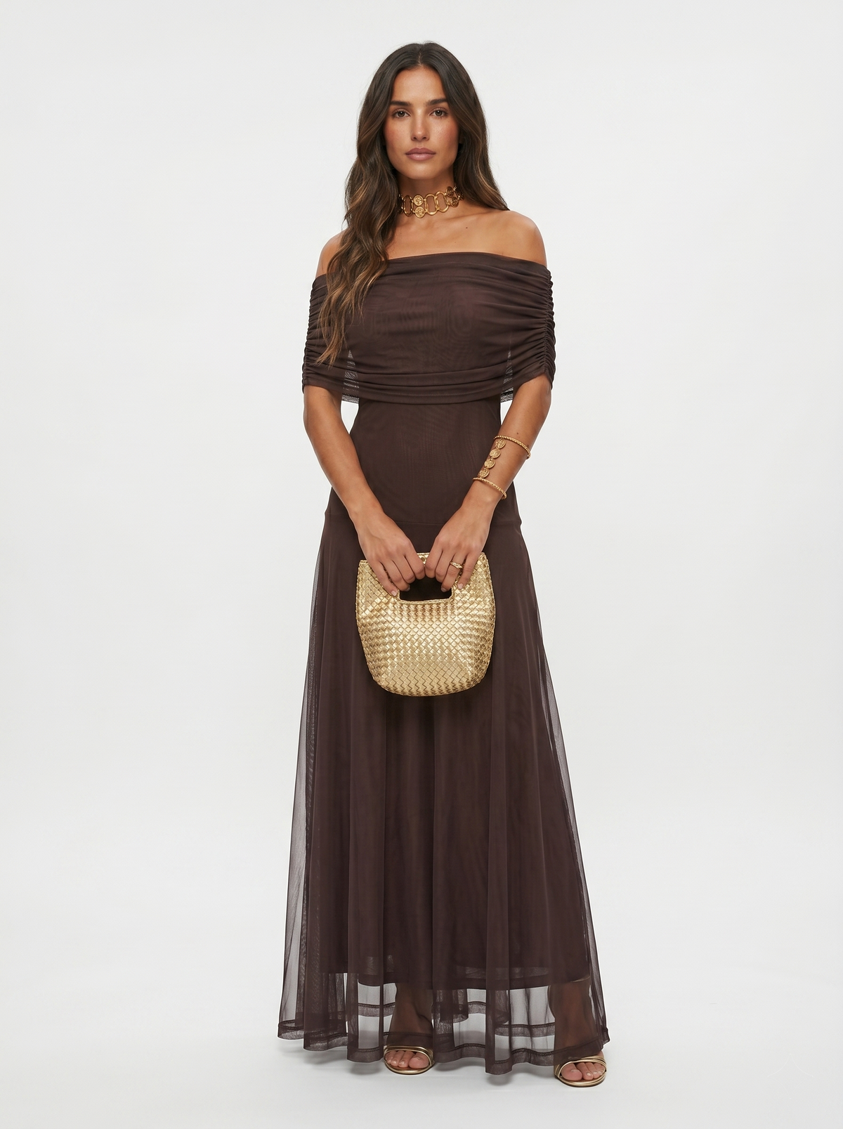 One-Shoulder Print Maxi Dress