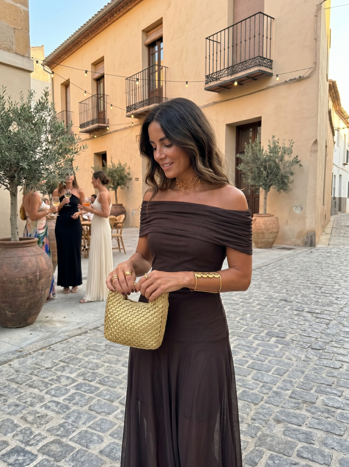 One-Shoulder Print Maxi Dress
