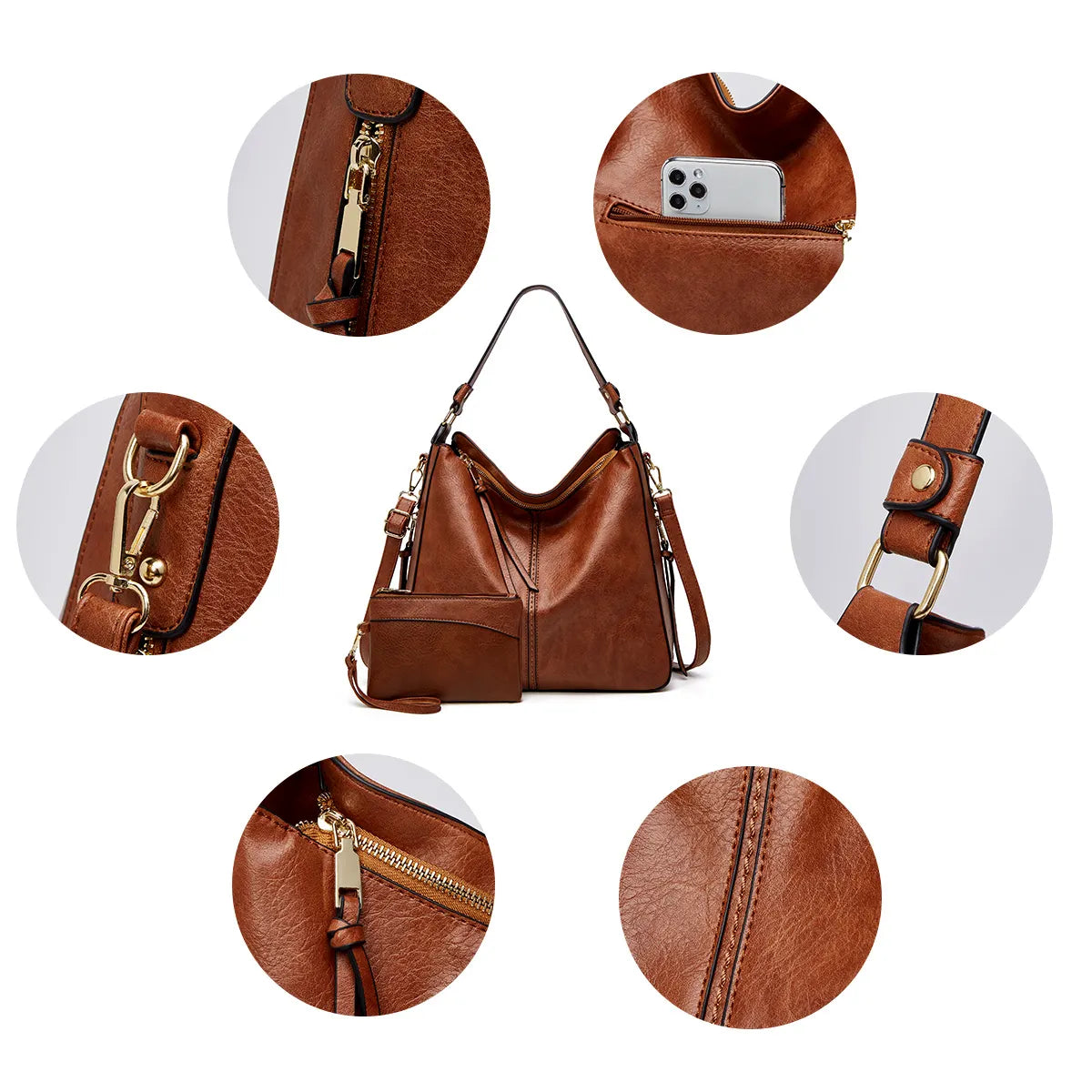Naomi | Elegant Hobo Bag with Adjustable Strap