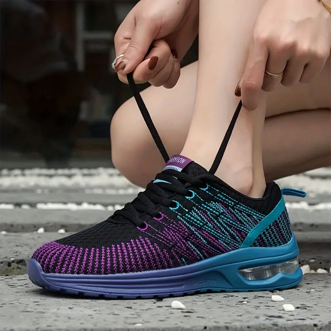 Orthopedic Shoes in Black & Purple