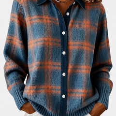 Elegant Plaid Cardigan