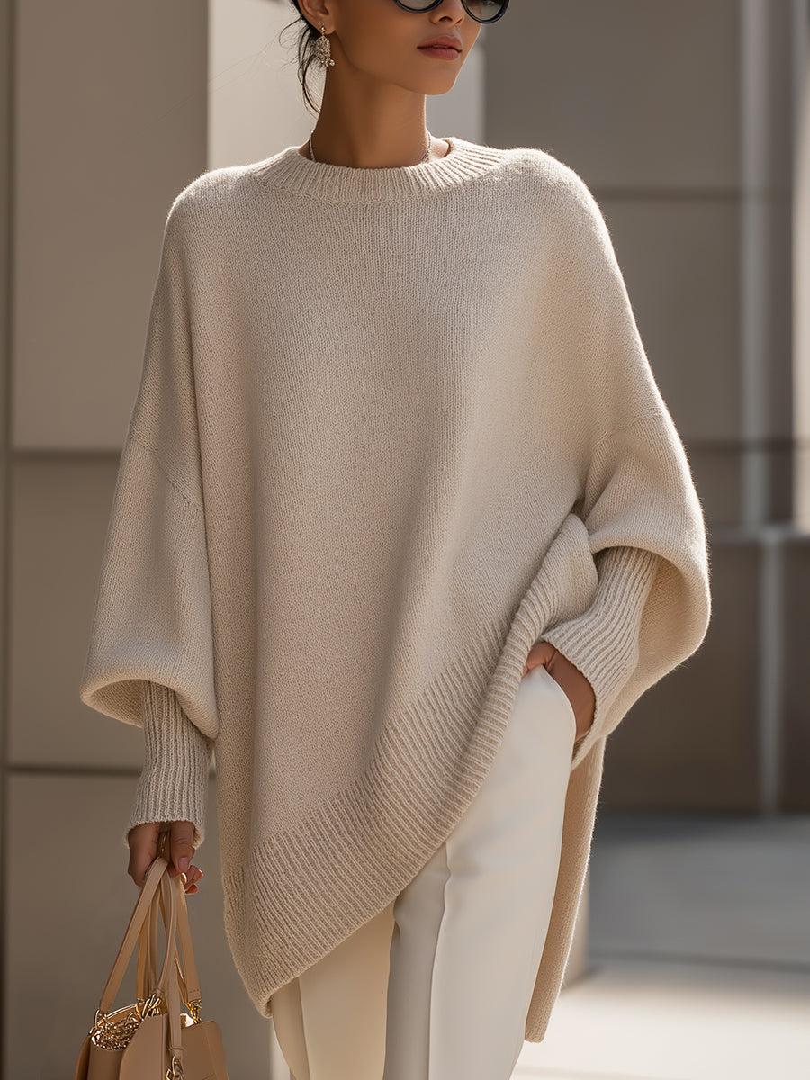Oversized Drape Knit Sweater