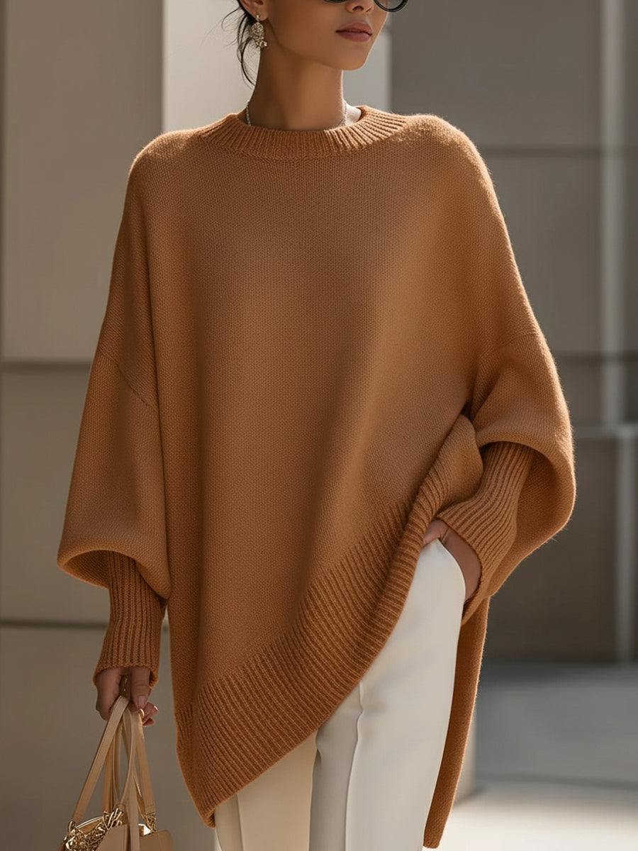 Oversized Drape Knit Sweater