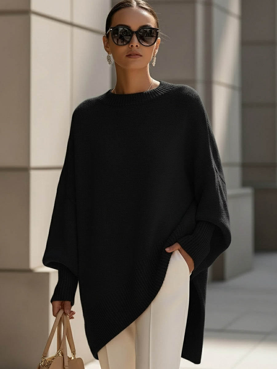 Oversized Drape Knit Sweater