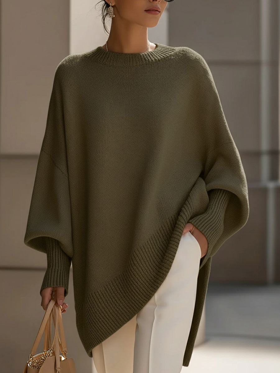 Oversized Drape Knit Sweater