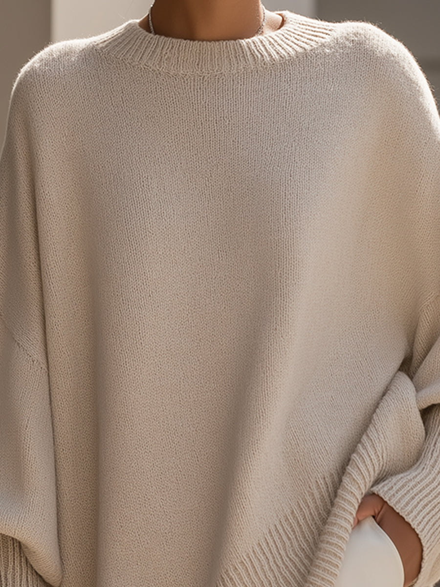 Oversized Drape Knit Sweater