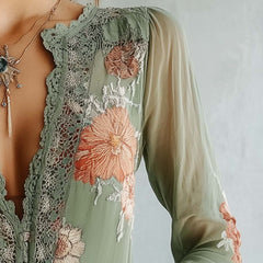 Amara | Boho Floral Blouse