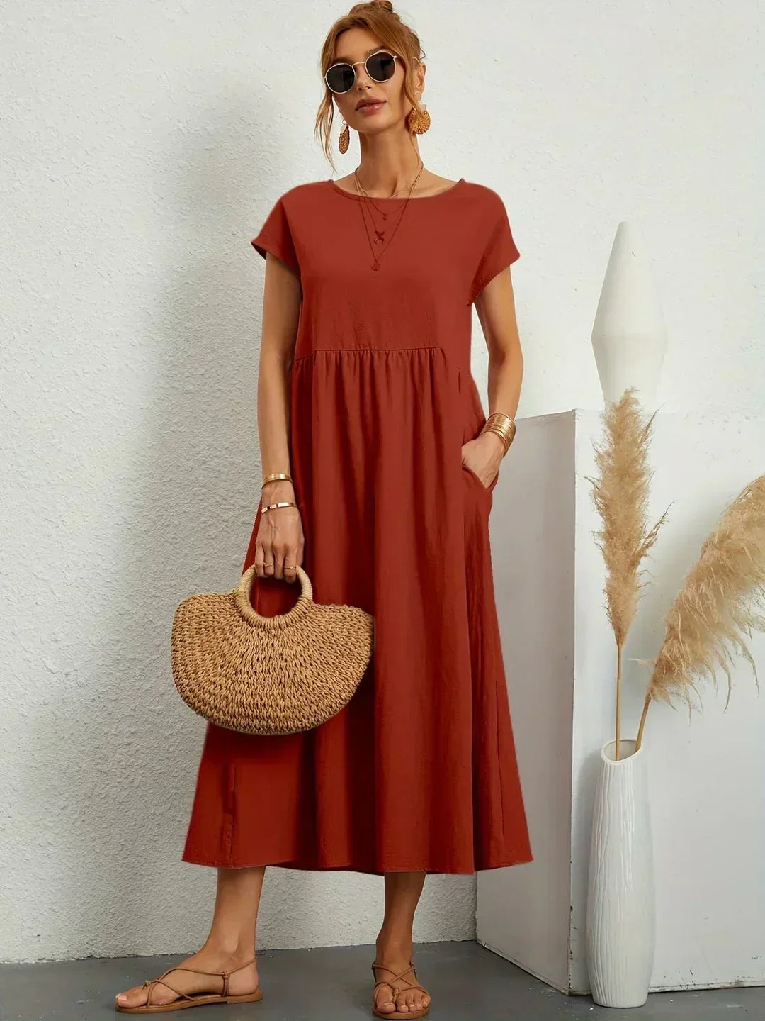 Isabel | Breathable Ten-Color Midi Dress