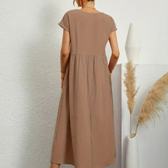 Breathable White Midi Dress