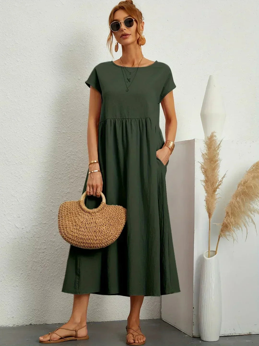 Bella | All-Occasion Ten-Color Midi Dress