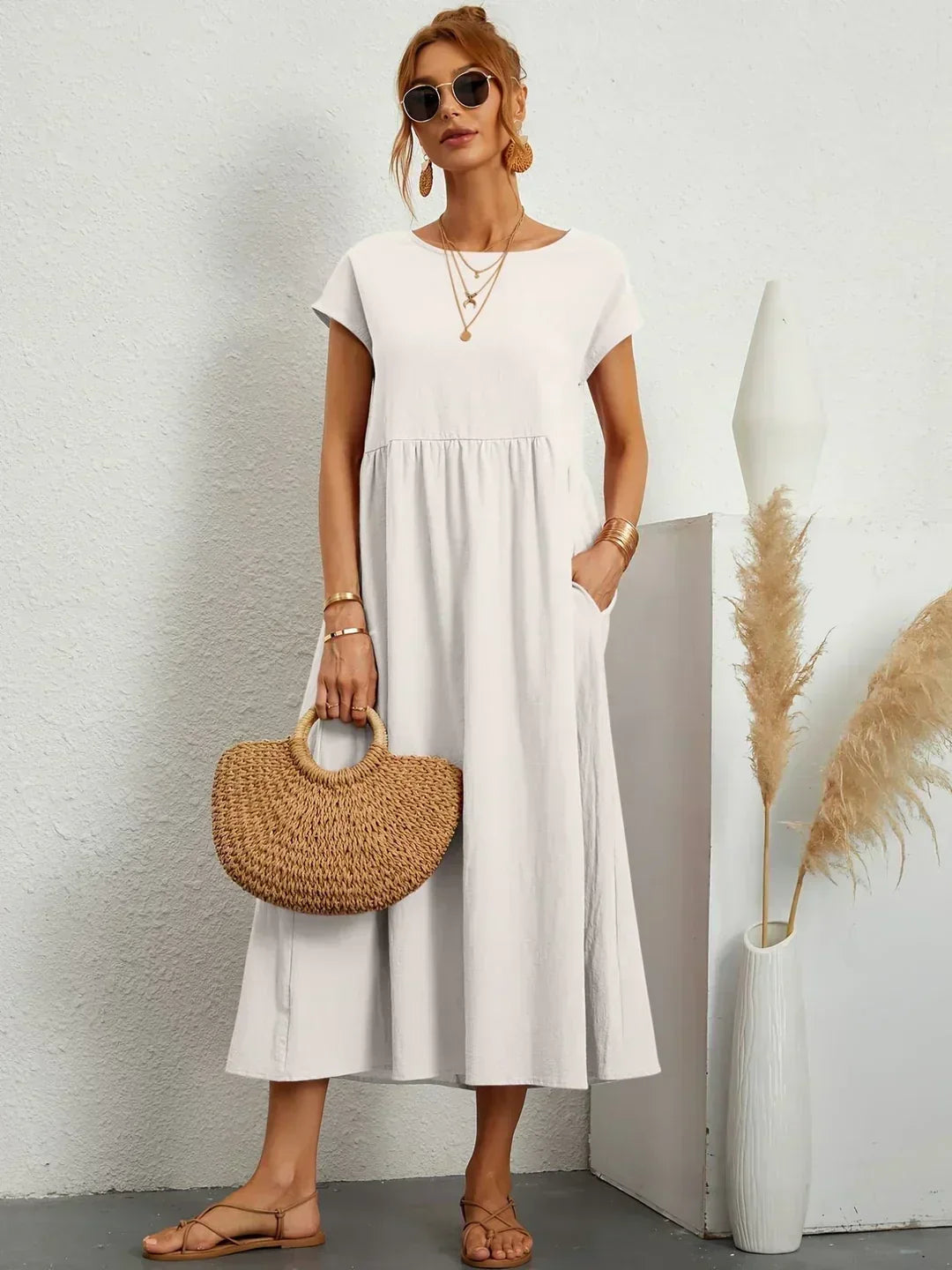 Isabel | Breathable Ten-Color Midi Dress