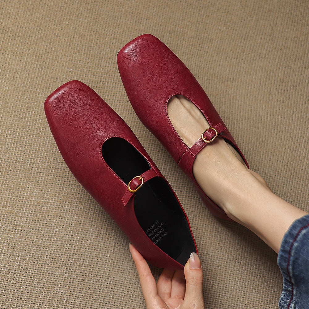 High-Vamp Mary Jane Flat