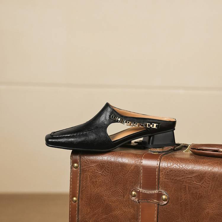 Genuine Leather Mules