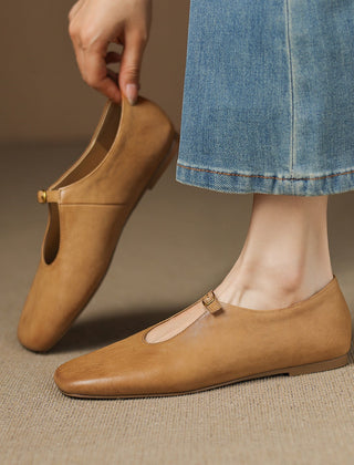 High-Vamp Mary Jane Flat