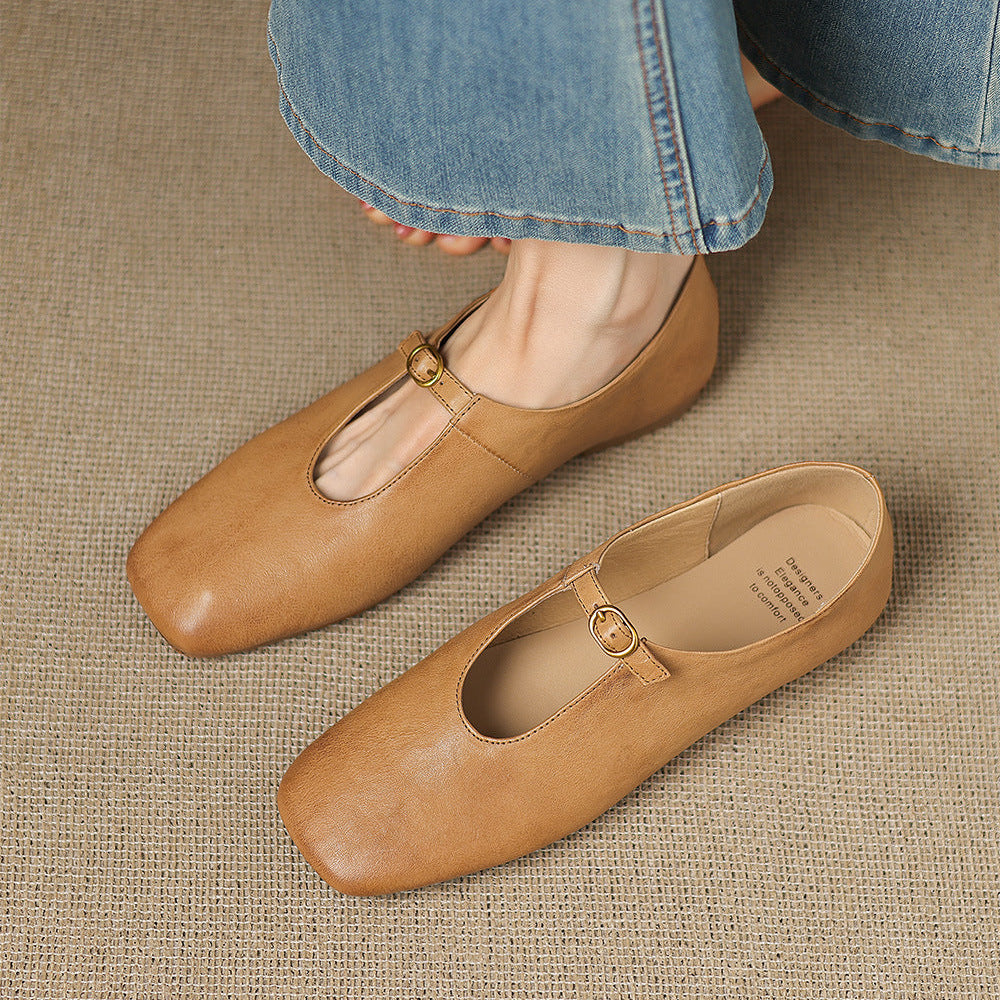 High-Vamp Mary Jane Flat