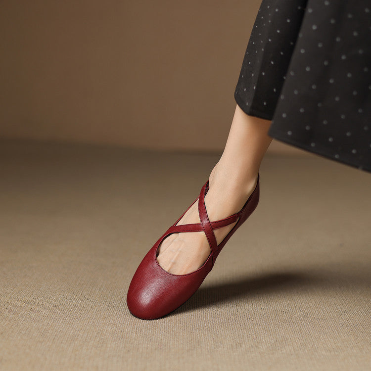 Genuine Leather Flats