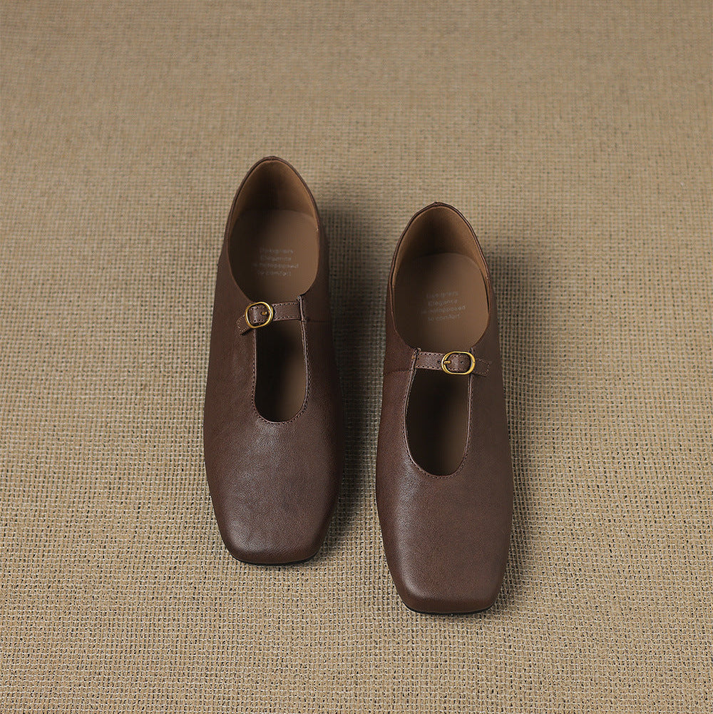 High-Vamp Mary Jane Flat