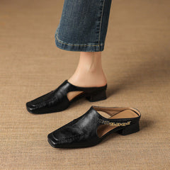 Genuine Leather Mules
