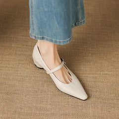 Pointed-Toe Mary Jane Flat