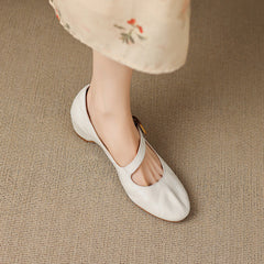 Round-Toe Mary Jane Flat