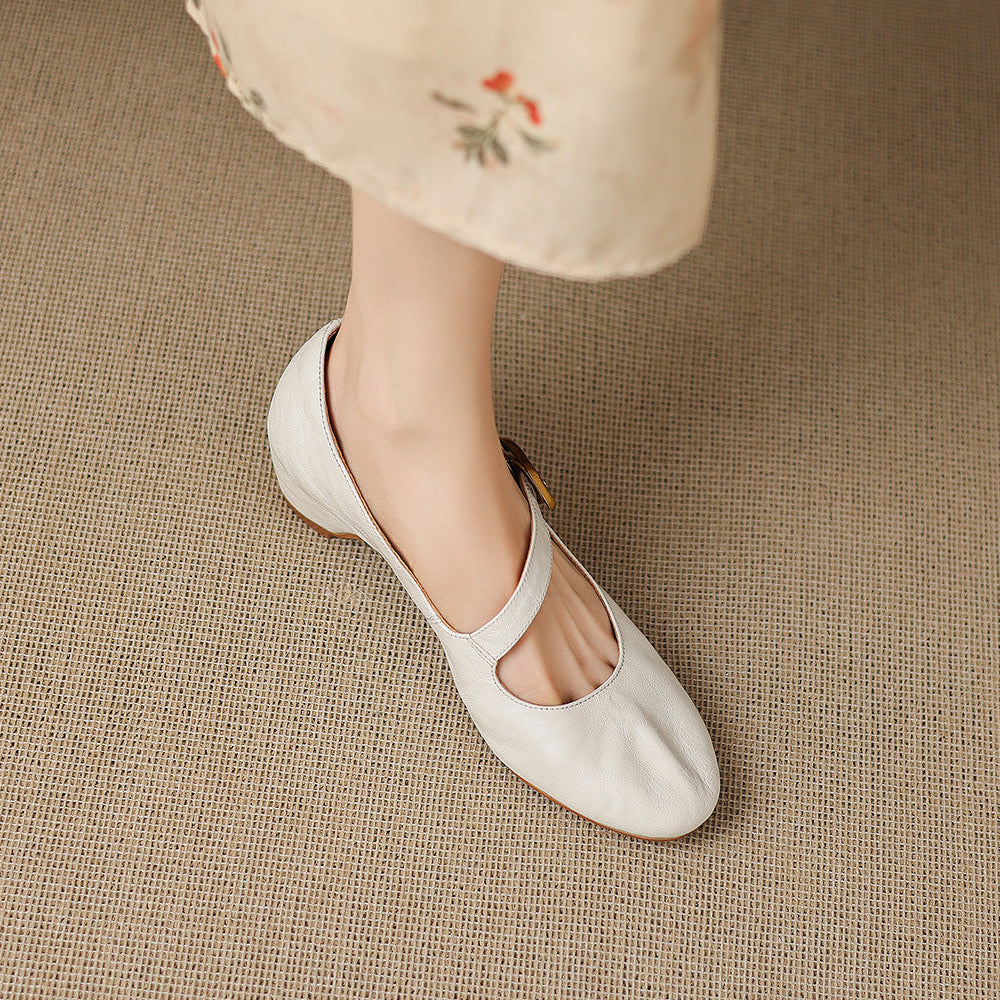 Round-Toe Mary Jane Flat