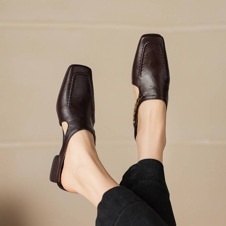 Genuine Leather Mules