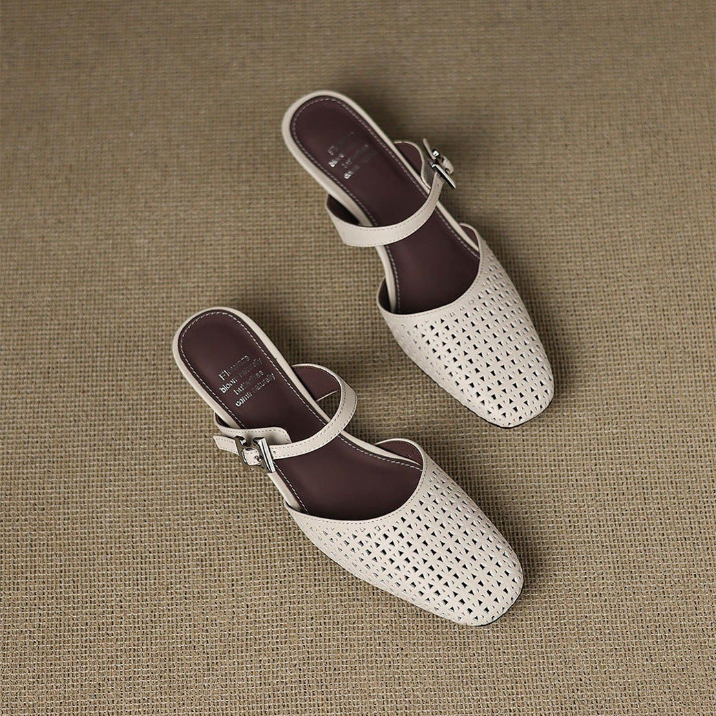 Genuine Leather Mules