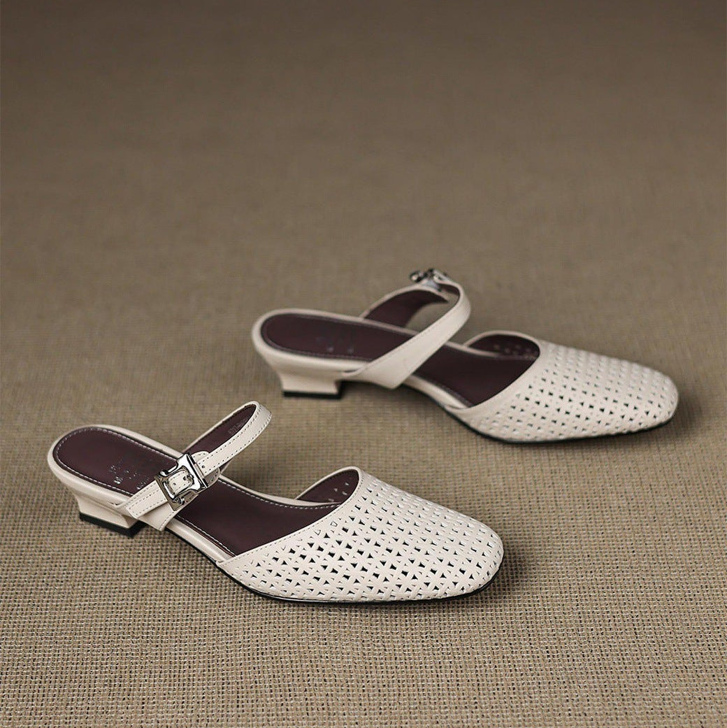 Genuine Leather Mules