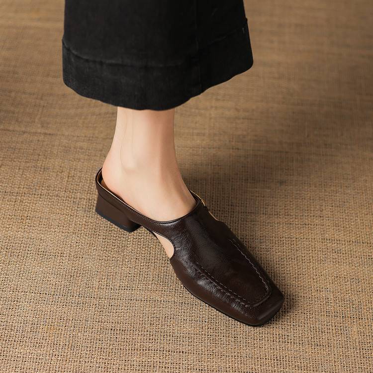 Genuine Leather Mules