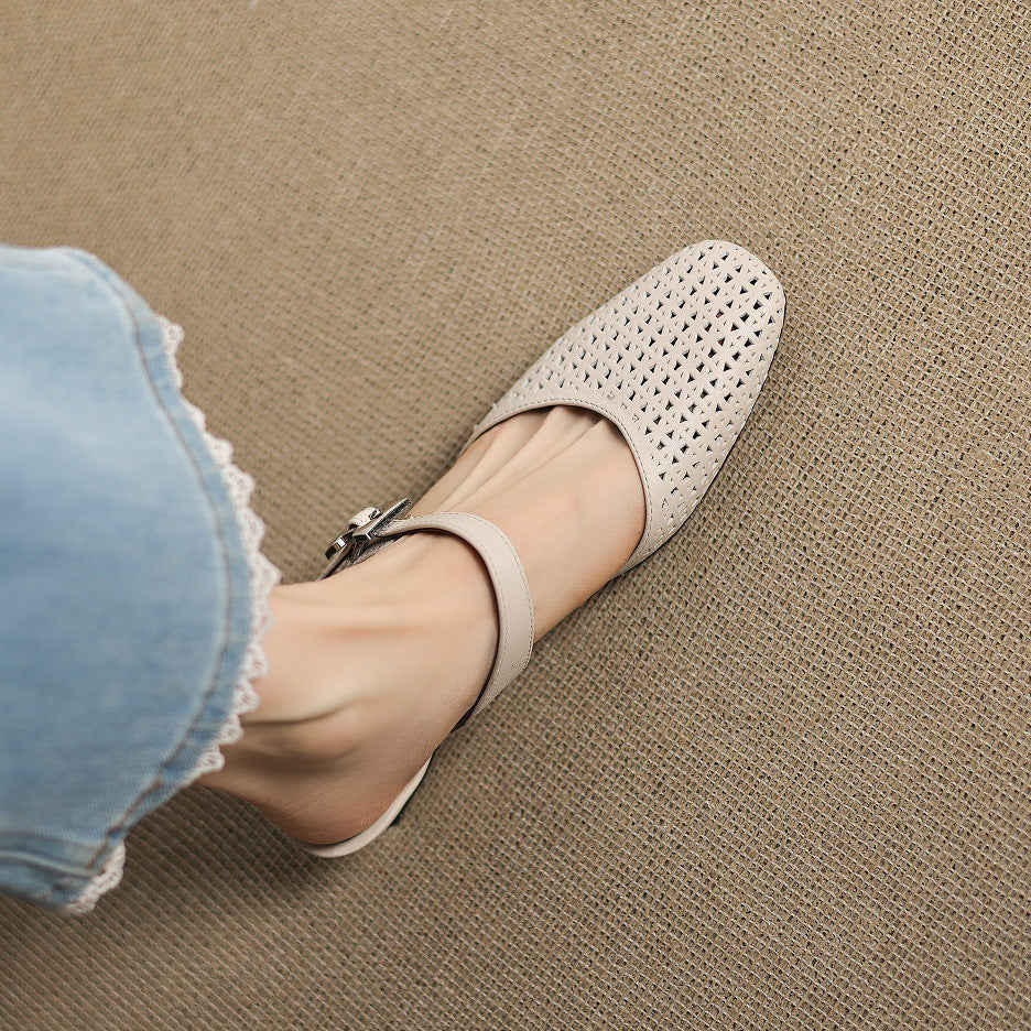 Genuine Leather Mules