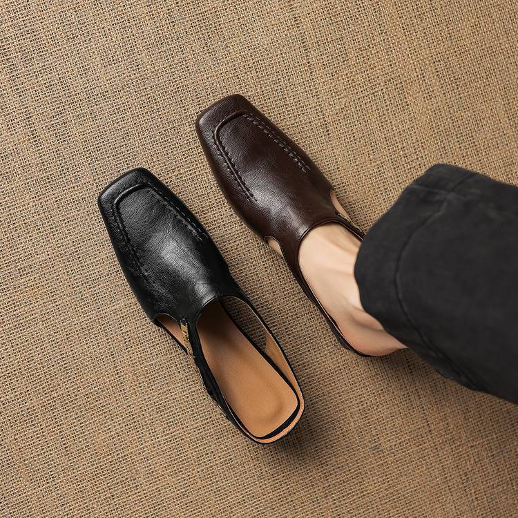 Genuine Leather Mules