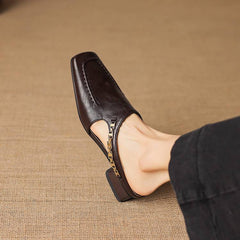 Genuine Leather Mules