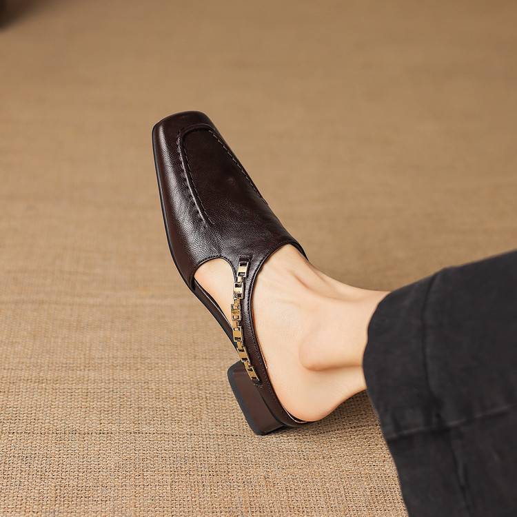 Genuine Leather Mules