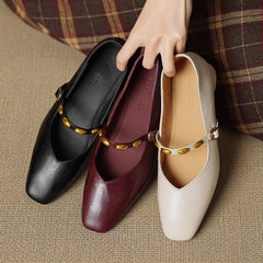 Genuine Leather Flats