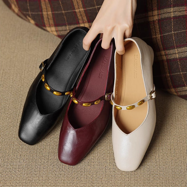 Genuine Leather Flats