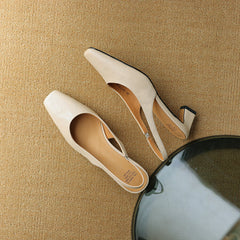 Genuine Leather Slingbacks