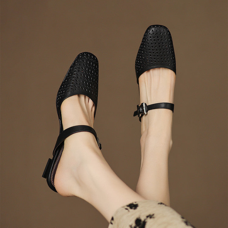 Genuine Leather Mules
