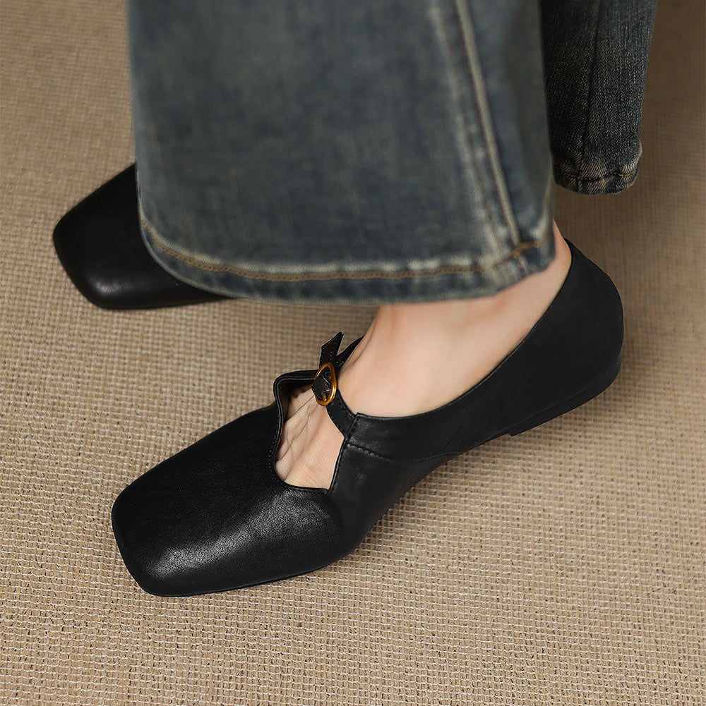 High-Vamp Mary Jane Flat