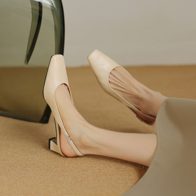 Genuine Leather Slingbacks